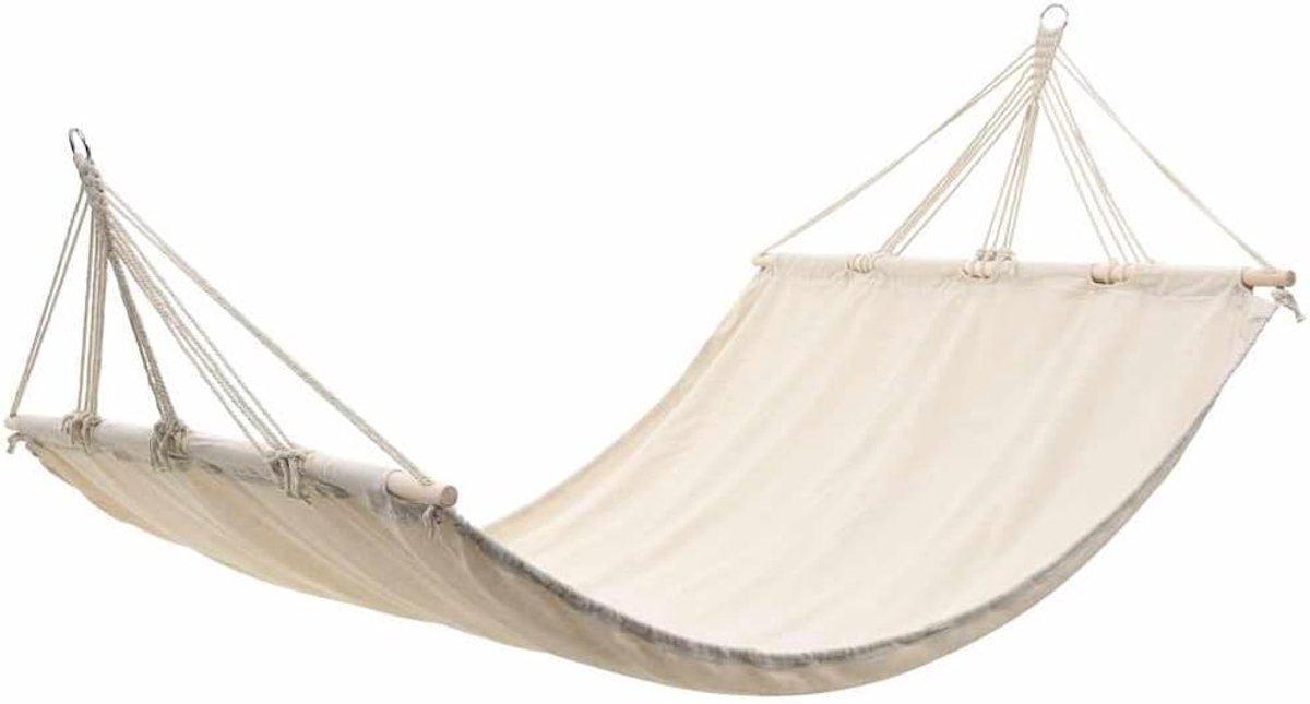 Hangmat met frame, ligstoel voor tuin en balkon, crème