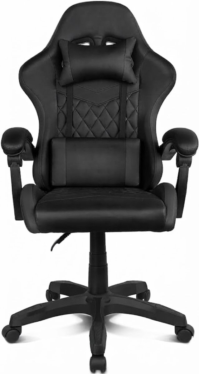 SP® Gamestoel - Ergonomische Bureaustoel - Bureaustoel - Zwart - 47cm x 60cm x 117cm