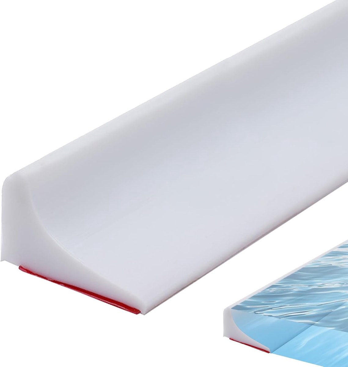 Waterstopper, douche, waterstopper, 200 cm, zelfklevend, bescherming tegen water voor inloopdouche, vloer, waterblokkering, waterstopperstrip voor natte en droge scheiding (wit)