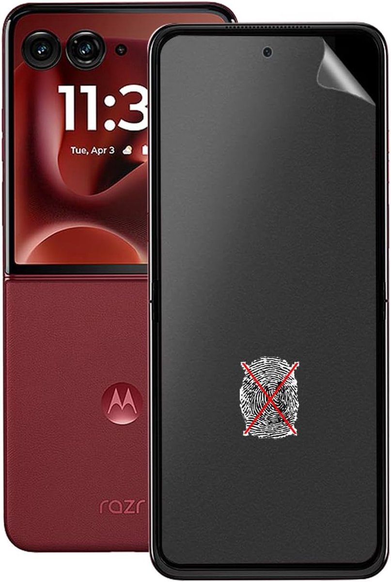 Displaybeschermfolie voor Motorola Razr 60 Ultra/razr+ 2024 7.0 inch (3 stuks), matte hydrogel displaybeschermfolie, anti-vingerafdruk Screen Protector, TPU beschermfolie