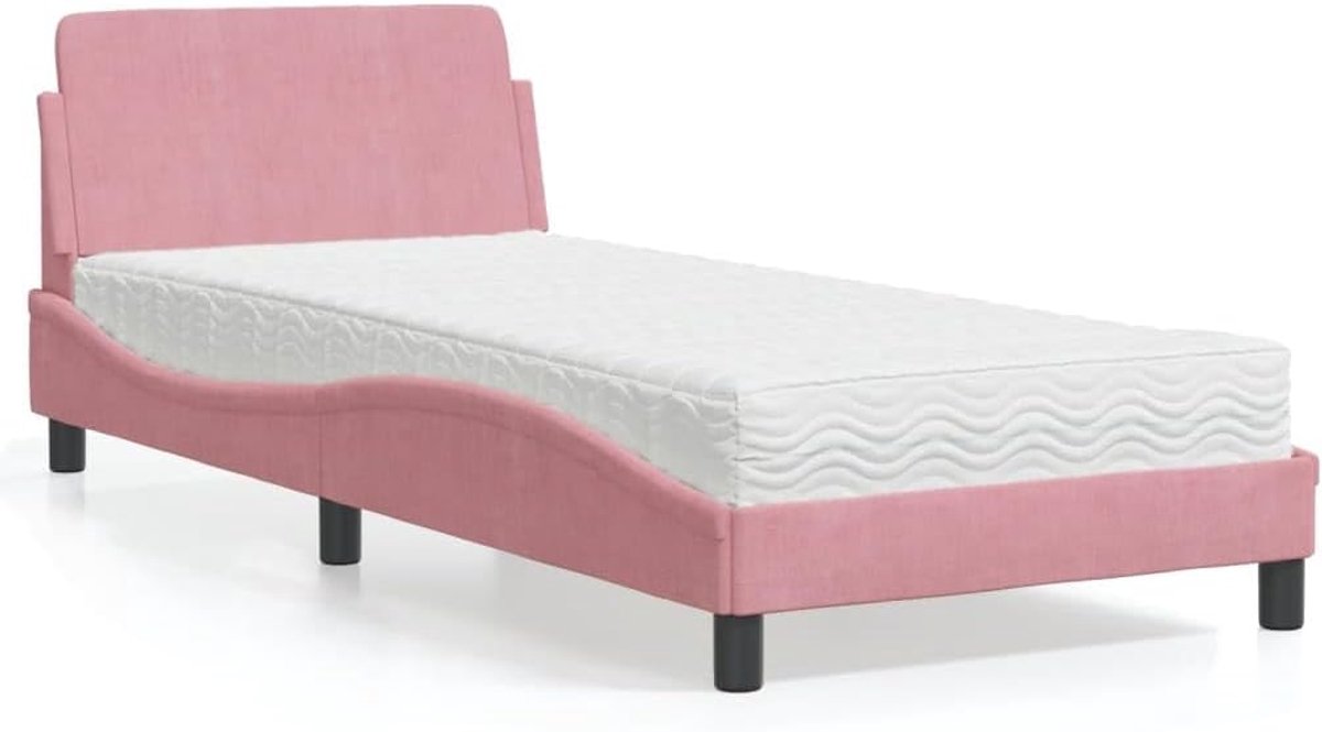 Bed met Schuimmatras Dover Roze 90x190 cm