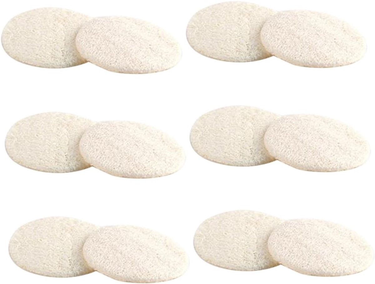 12 Stuks Exfoliërende Reinigingsdoekjes Gezichtssponzen Voor Reiniging En Exfoliëren Luffa's Voor Onder De Exfoliërend Gezicht Lichaam Luffa Natuurlijke Luffa Beige