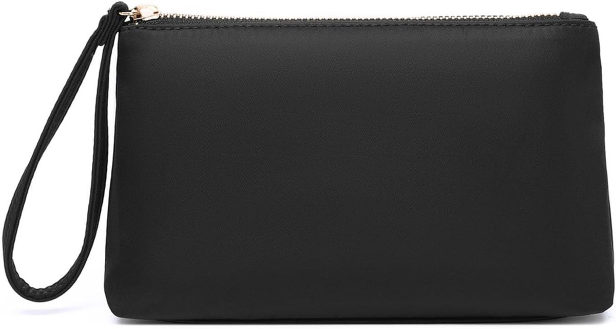 Polsbandjes Tas Make-up Pouch Voor Portemonnee Waterdichte Polsbandjes Tas Met Rits Pocket Creditcard Pouch, Zwart/Nylon, Eenvoudig
