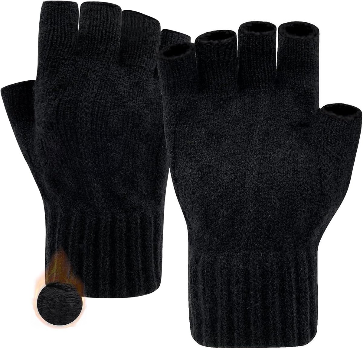 Handschoenen, thermisch gebreid, zacht, wollig, touchscreen, winterhandschoenen voor skiën, fietsen, voor heren en dames