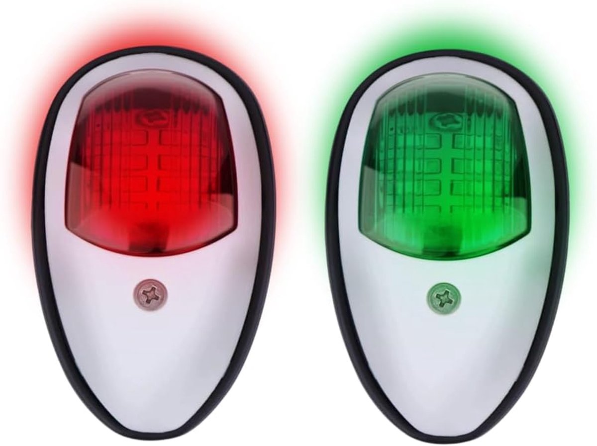 2 stuks bootnavigatielichten, backboard stuurbord, IP66 waterdicht, groothoek (112,5°), led-navigatielichten voor jachten, kajaks en vissersboten
