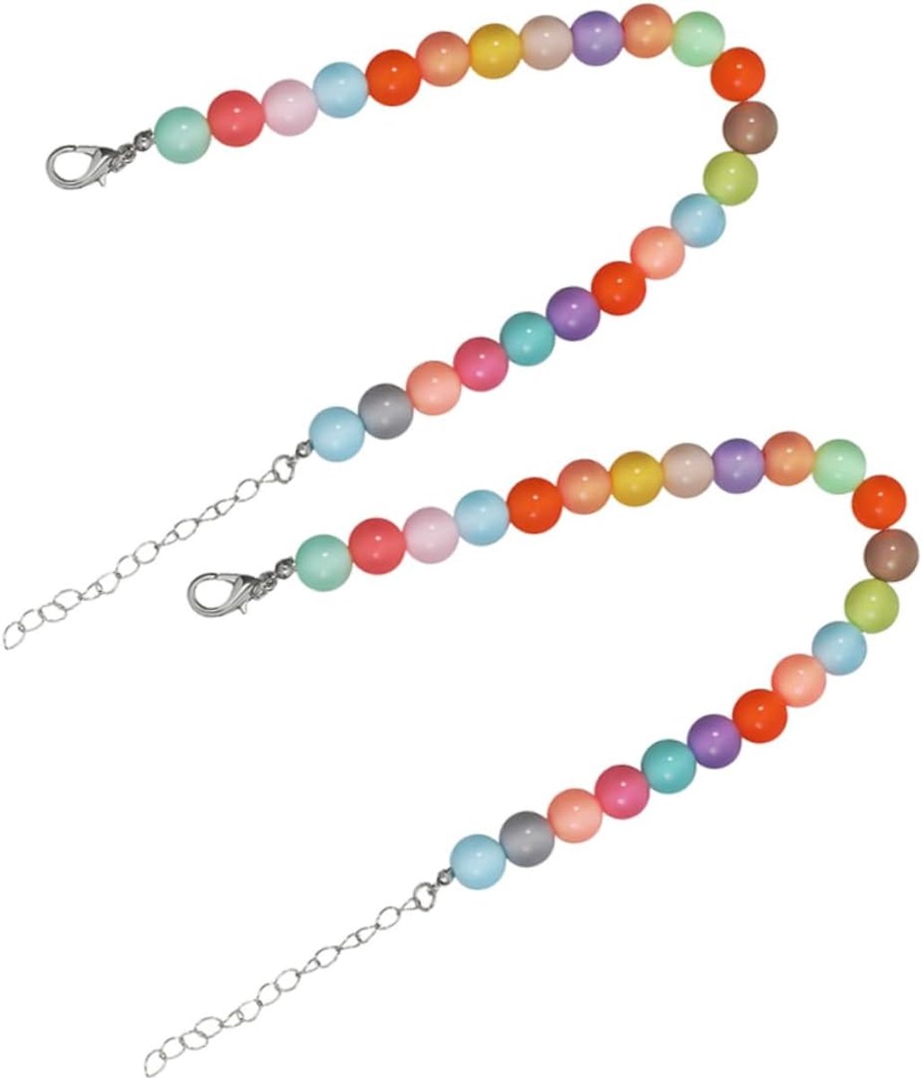 2 Verstelbare Parel Candy Kleurige Halsband voor Kleine Sierlijke Beaded Pet Jewelry voor Dagelijks Gebruik Speciale Gelegenheden
