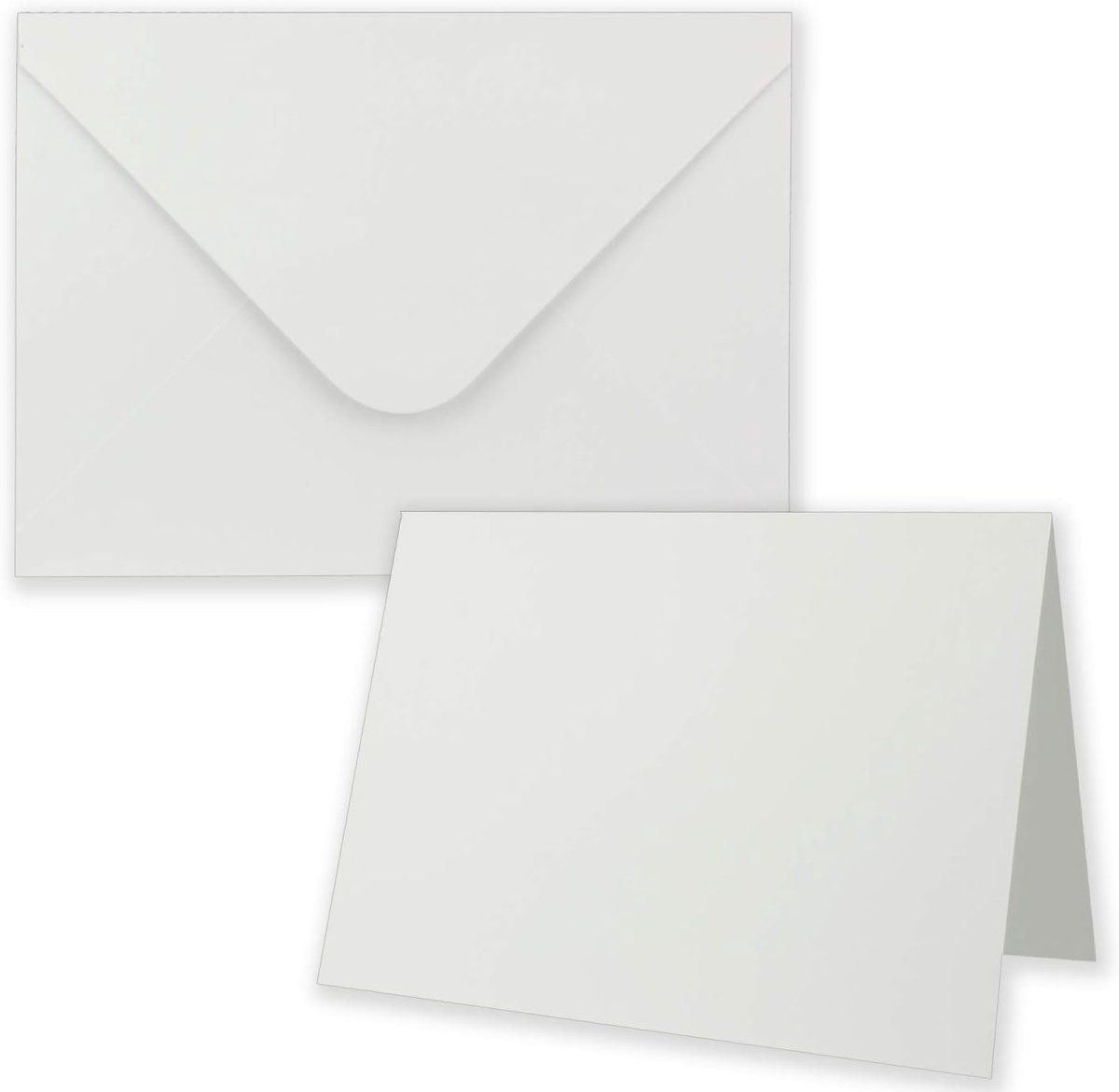 20x vouwkaarten set inclusief enveloppen groter dan DIN B6 - blanco uitnodigingskaarten in wit met structuurreliëf - vouwkaarten met reliëf patroon