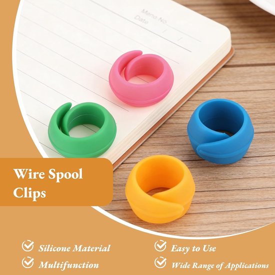 Huggers, 48 ​​stuks Draadspoel Savers Spoelhouder Clips Klem Spool Huggers Voor Naaimachine Siliconen Draadspoelen Saver Huggers Spoelhouder Naaiclips — afbeelding 4
