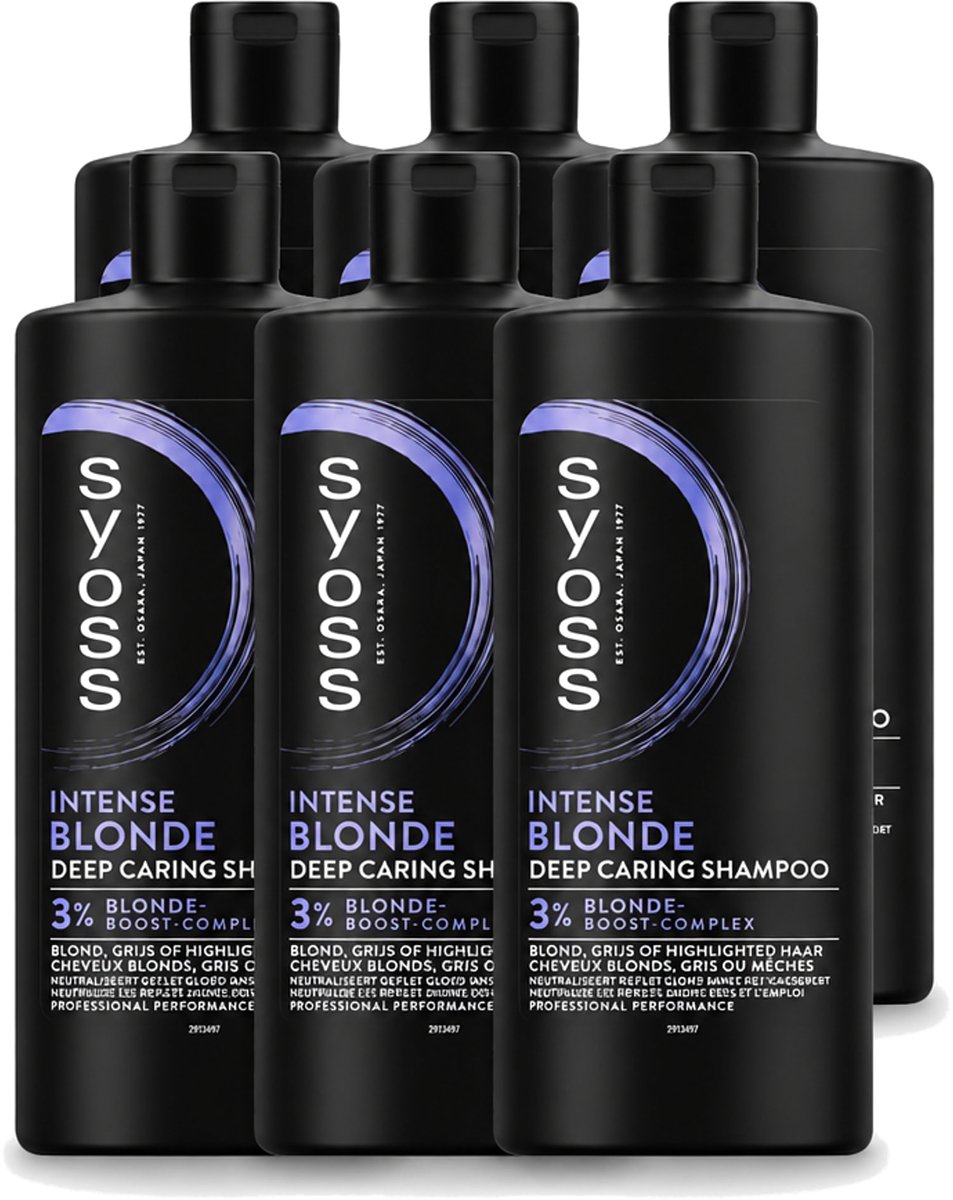 6 x Syoss – Shampoo – Blonde – 440 ml - Voordeelverpakking - 6 stuks
