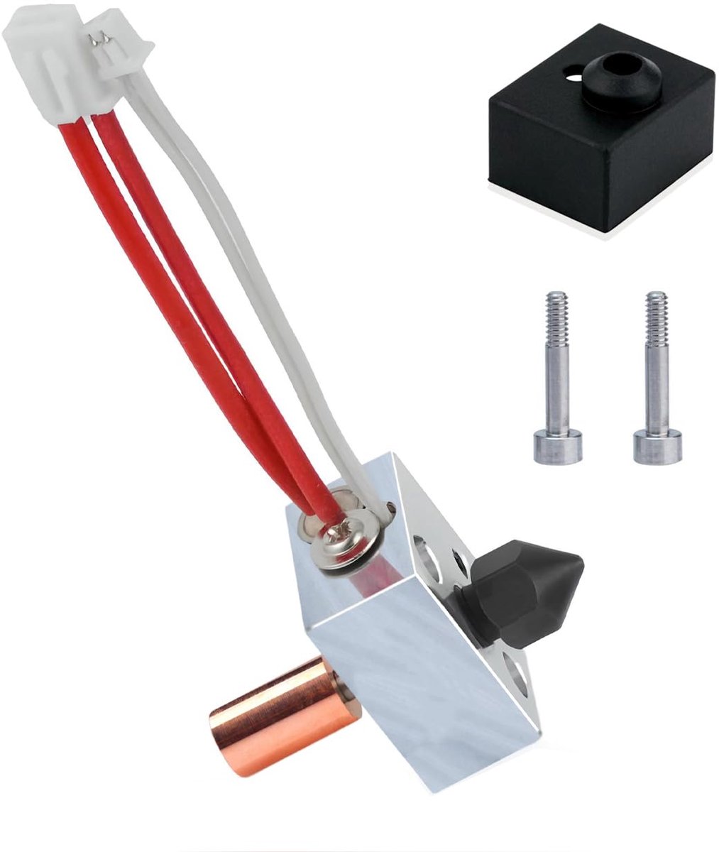 Extruder verwarmingselement Ender 3 S1 - Bimetaal heatbreak - Gehard stalen mondstuk 0,4mm - Hoge temperatuur tot 300℃ - ShopVlot