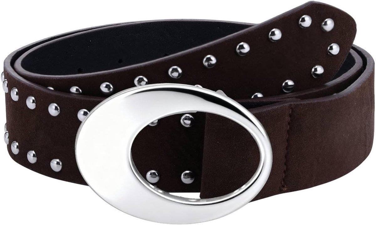 Punk Y2K Leren Riem voor Dames met Studs en Nieten voor Jeans, Broeken en Jurken - Stijlvolle Accessoire