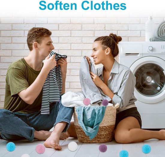 12 Herbruikbare Droogballen voor de Wasdroger - Perfect voor Wassen van Kleding, Donsjassen en Beddengoed — afbeelding 4