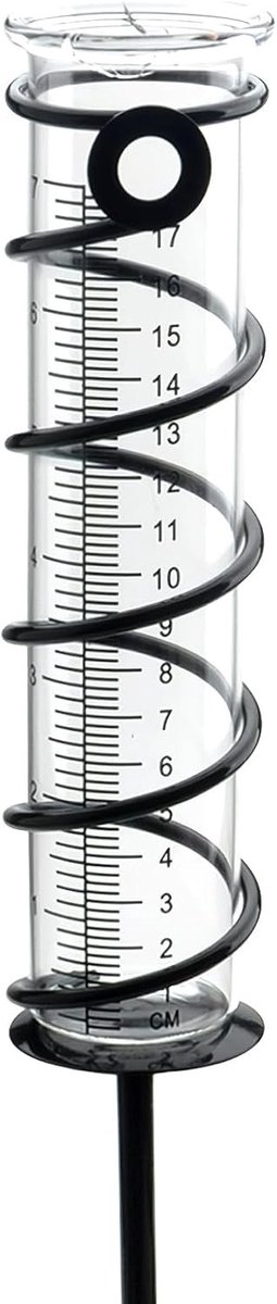 Buitenlandse Regenmeter van Glas met 17 Duidelijke Schalen voor Tuin en Terras, Weerstation en Watermeter