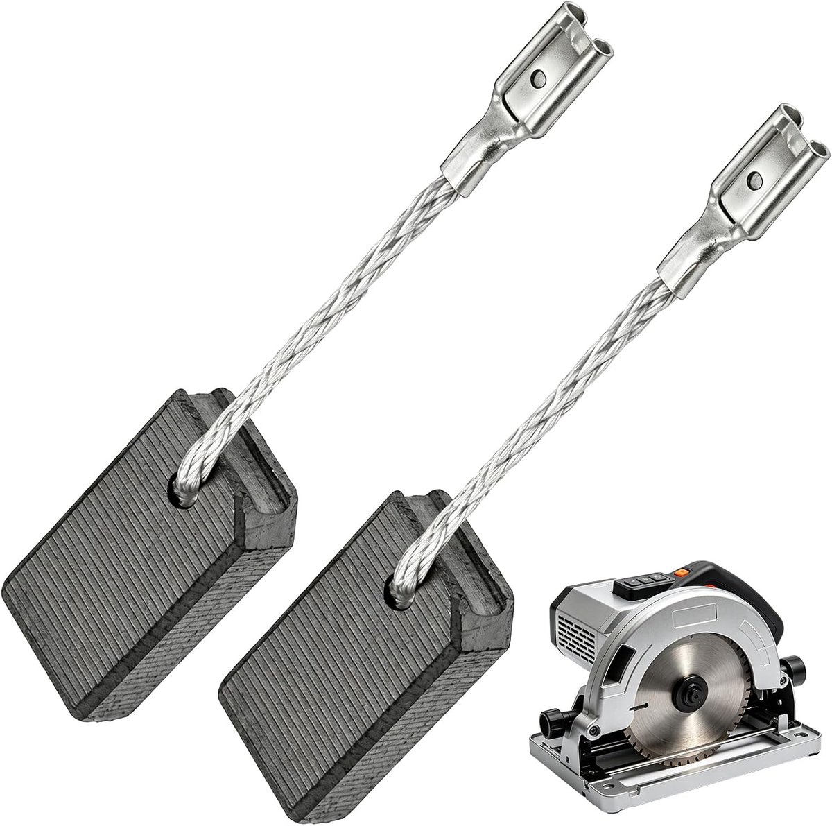 2 stuks koolborstels voor Bosch slijpmachine, koolborstels motor voor Bosch GWS PWS 13-125 CE slijpmachine, 5 x 10 x 16 mm, vervanging van koolborstels, compatibel met gereedschap, verhoogt de