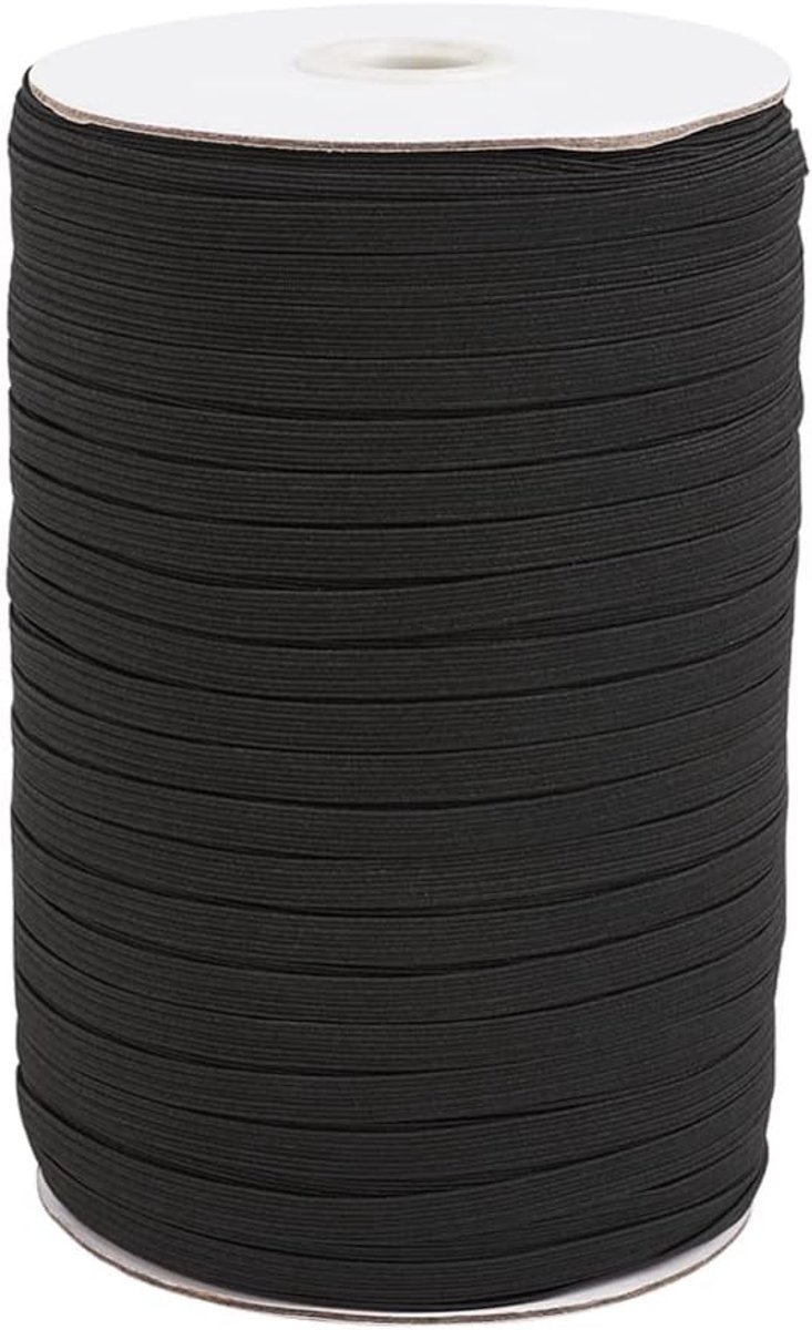 Elastische Bands Zwart Elastische Koord Platte Naaien Band Met Spoel Voor Hoofdbanden Kleding Naaien Craft Maken