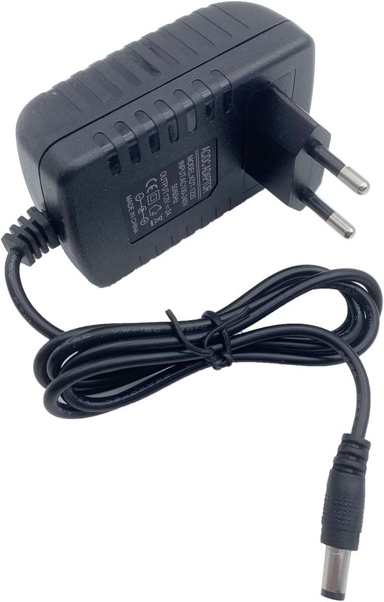 110-240 V DC 12 V 2 A universele voeding, oplader, EU voor LCD, TFT-monitor voeding radiowekker, externe harde schijf