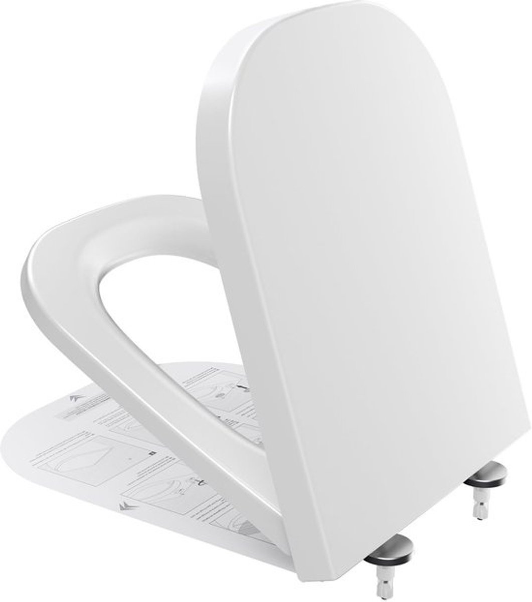 Toilettenzitting Vierkant - Softclose & Quick Release - Wit
