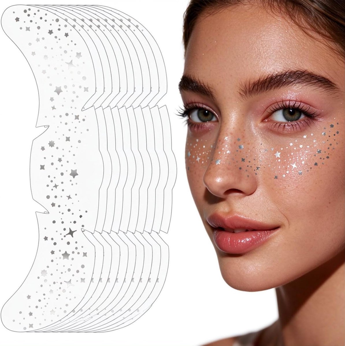 Tijdelijke Tatoeages, Waterdichte Gezicht Juwelen Stickers voor Masquerade Carnaval Festival Party Make-up