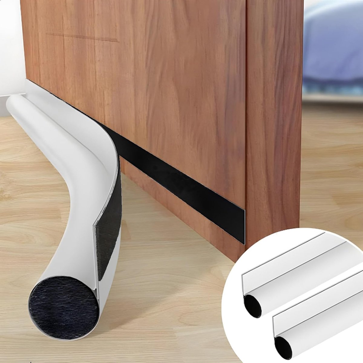2 stuks deurstopper, 96 cm, wit