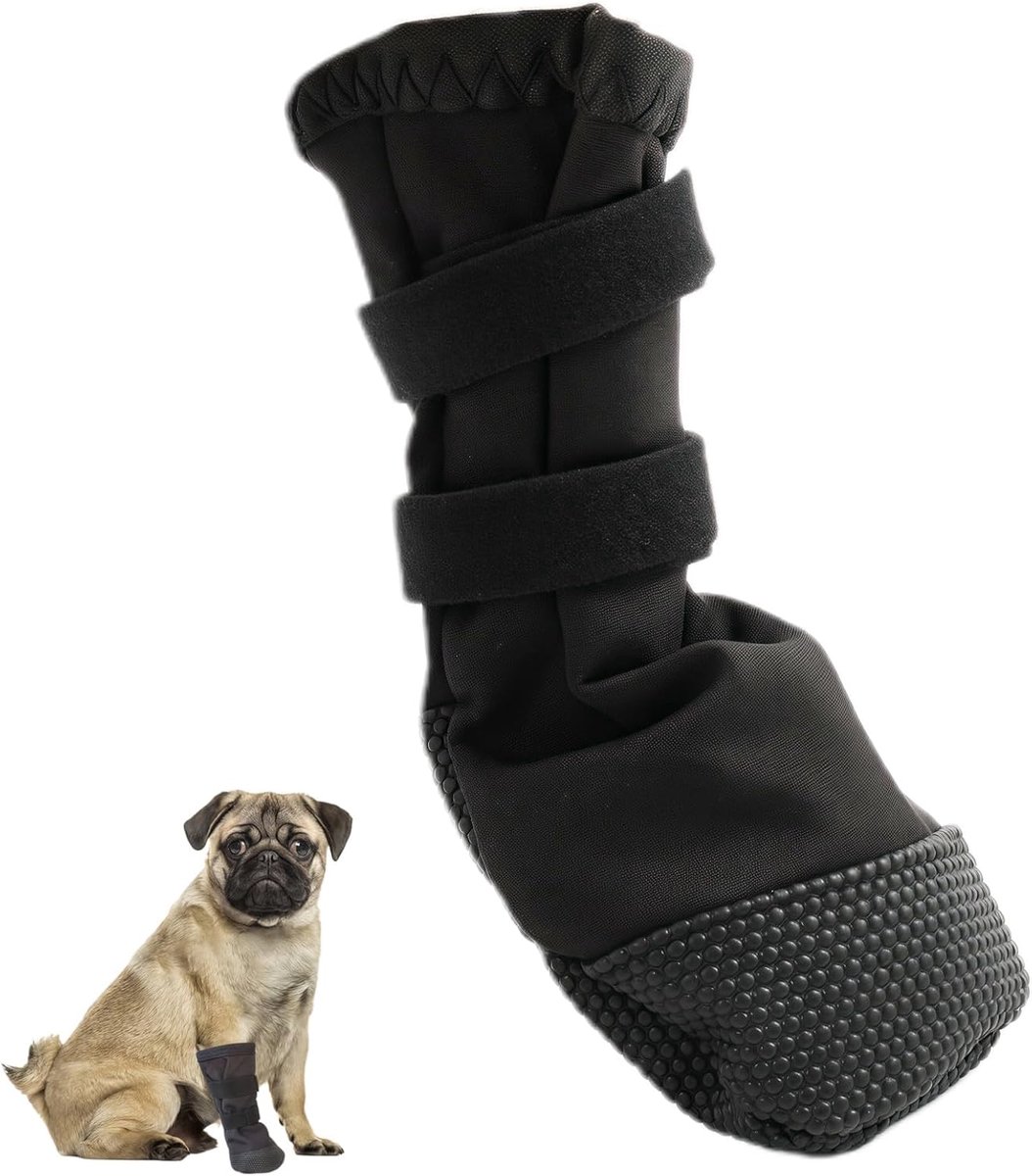 Schoenen, pootbescherming, outdoor, S-maat, waterdichte hondenschoenen ter bescherming tegen letsel en likken, antislip, voor binnen en buiten