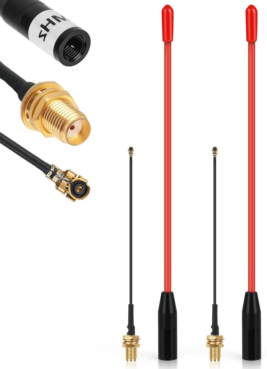 2 stuks Meshtastic LoRa antenne 868 MHz10 dBi versterking - Omni SMA stekker 17 cm lange afstand Soft Whip antenne (rood)