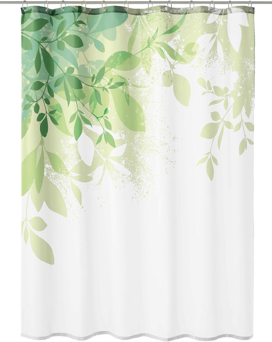 Wolke Douchegordijn textiel FLORESTA Groen 120 x 200 cm