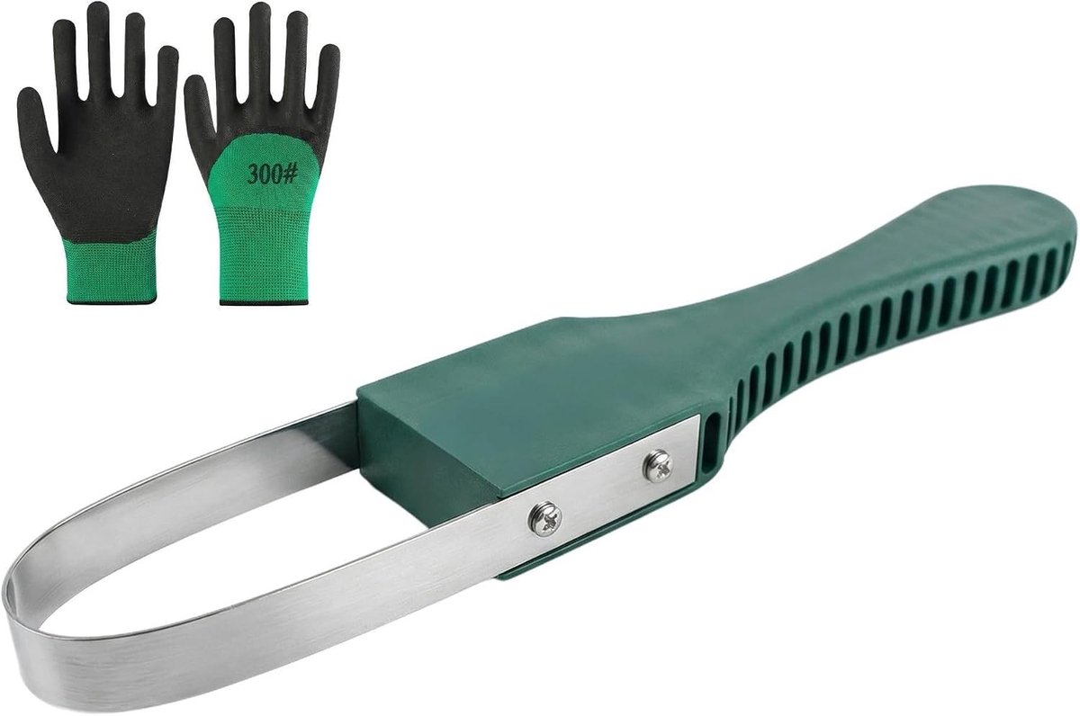 Handmatige Onkruidverwijderaar met Handschoenen voor Tuinonderhoud en Efficiënte Onkruidbestrijding