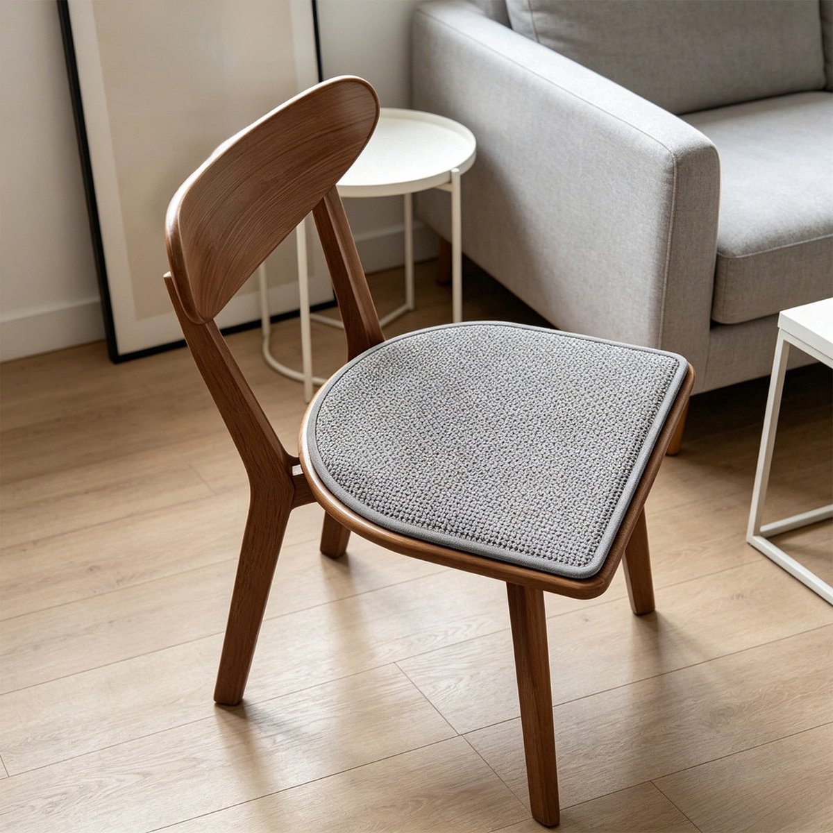 Ulisem U-Vormig Stoelkussen - Woonkamer Stoelkussen - Antislip - Ademend Comfort - Ergonomisch Design - Polyester Weefsel - Eetkamerstoel - Bureau Stoel - Café - Grijs