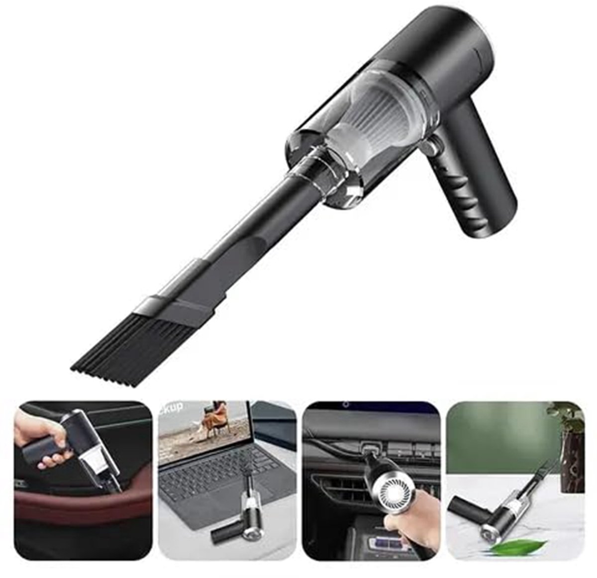 Auto stofzuiger Draadloos - Kruimeldief - 3-in-1 Handstofzuiger - Kleine draagbare, USB oplaadbare - Kruimelzuiger Snoerloos Geschikt voor auto's, huizen en kantoren