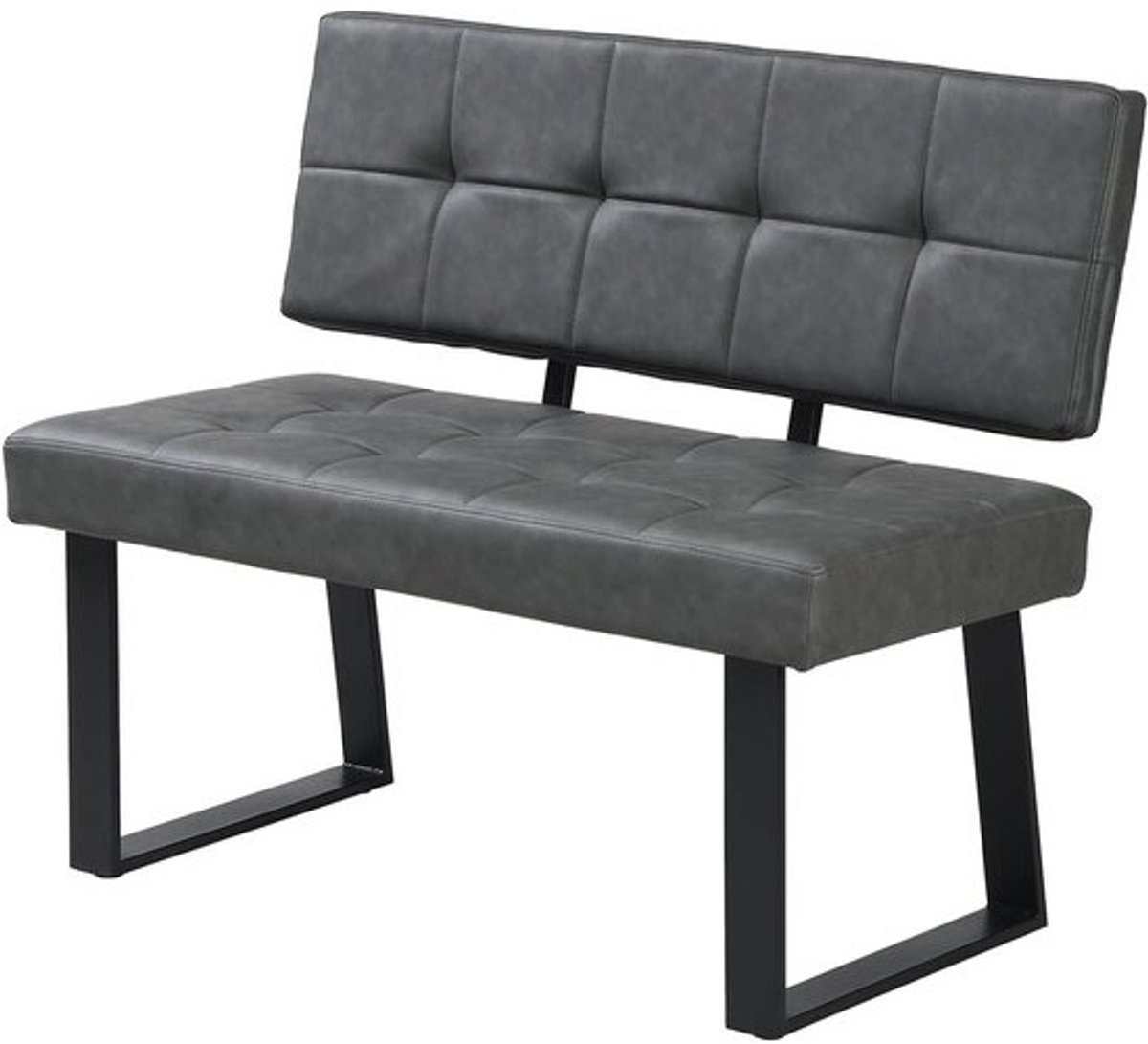Hoekbank met rugleuning Suede-look Grijs 100 cm Koudschuim Comfort
