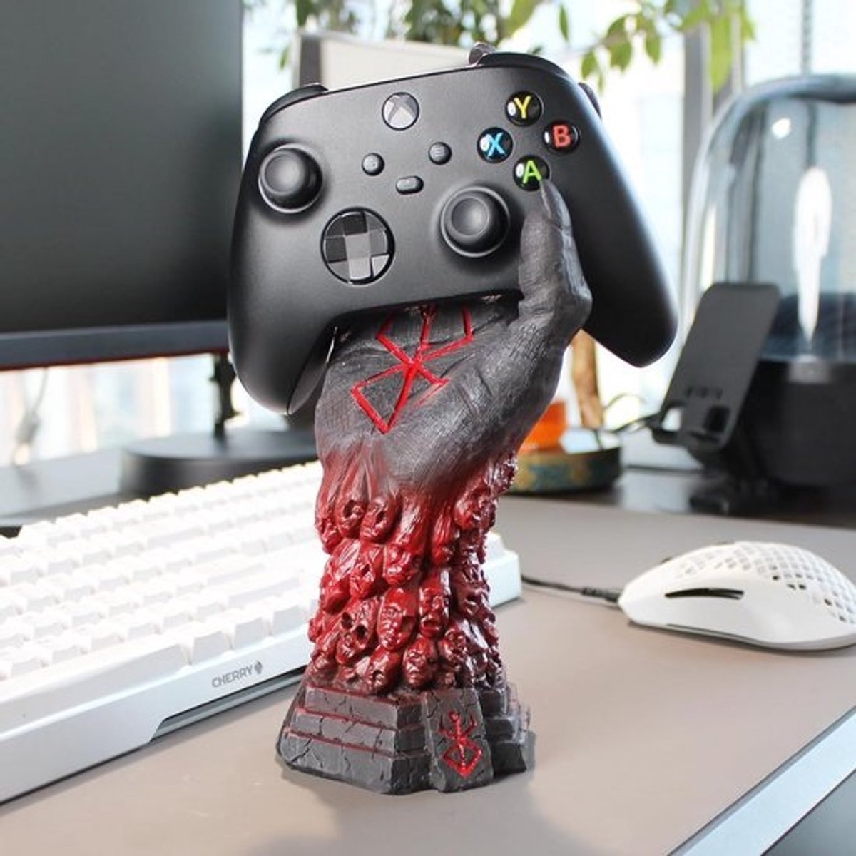 Standaard voor koptelefoon en controller - Rood-zwart, ideaal voor gaming decoratie