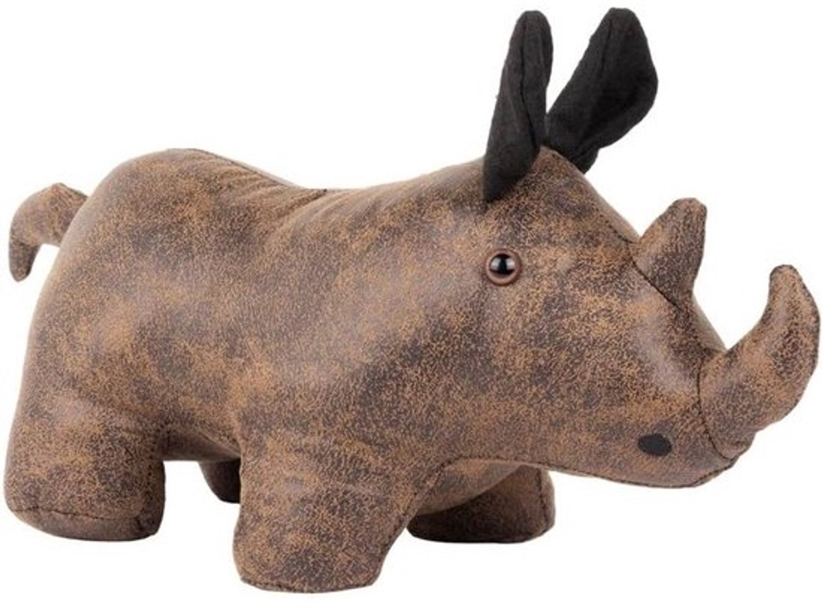 Neushoorn Deurstop Kunstleer - Originele Deurhouder met Gewicht
