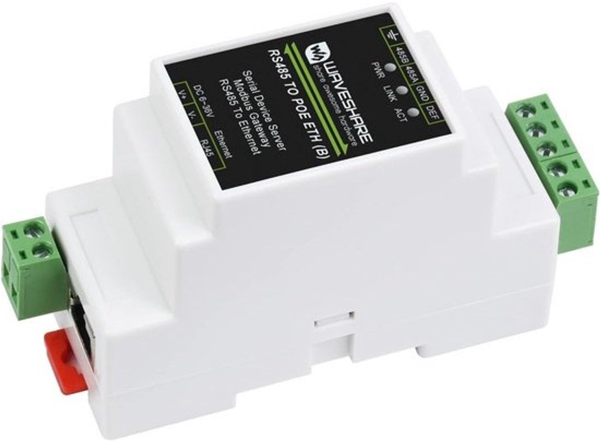 Geïsoleerde RS485 naar RJ45 Ethernet Converter Module met PoE voor Industriële Netwerken