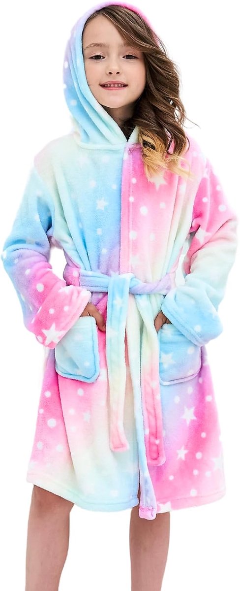 Zachte Badjas met Capuchon Fleece Badjas Nachtkleding Kinderen