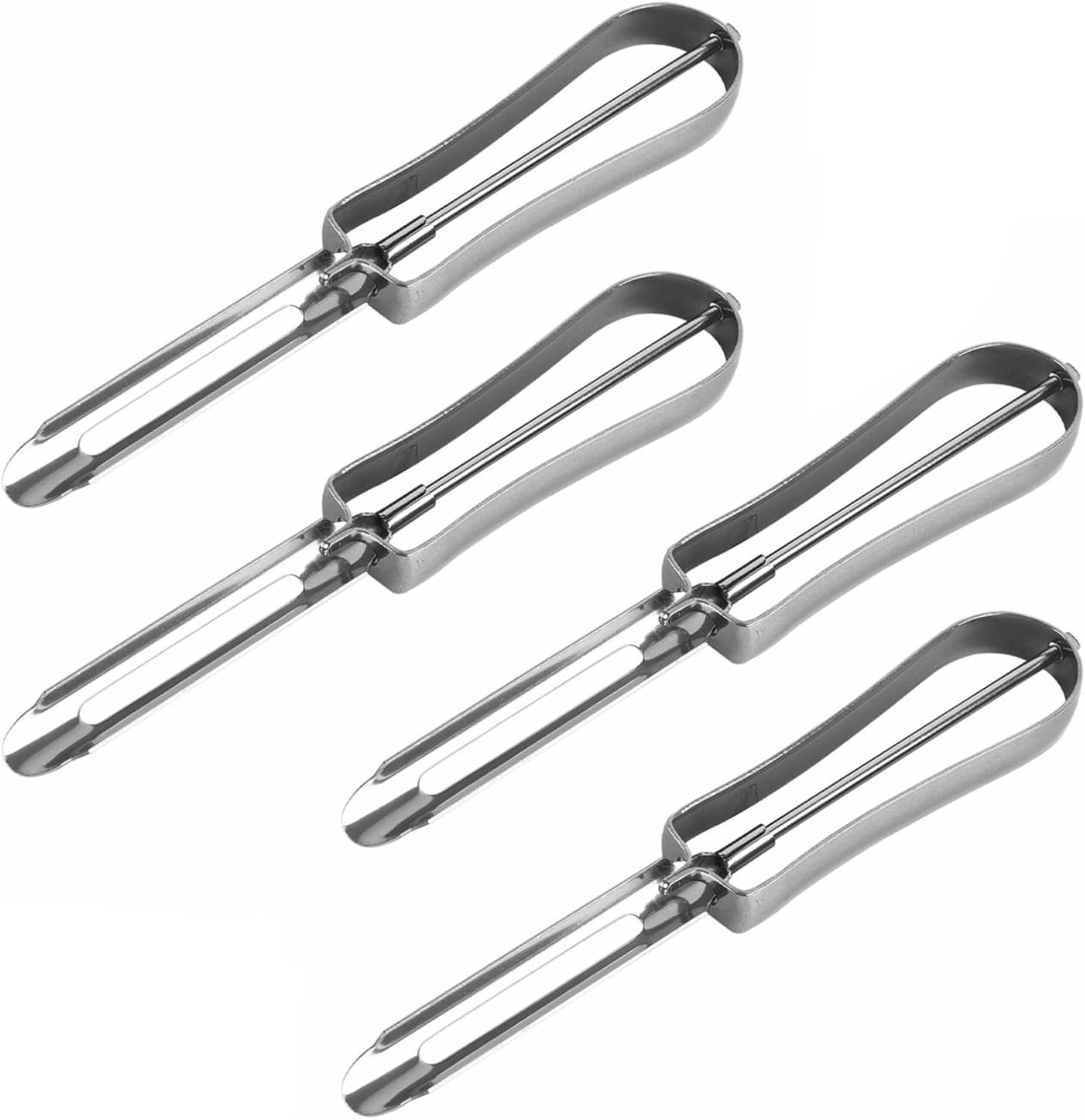 aardappelschiller, 4 stuks 16,2 cm draaibare aardappelschiller, fruit en groenten schillen, veilige draaibare snijders, traditionele multifunctionele groenteschilmachines voor keuken