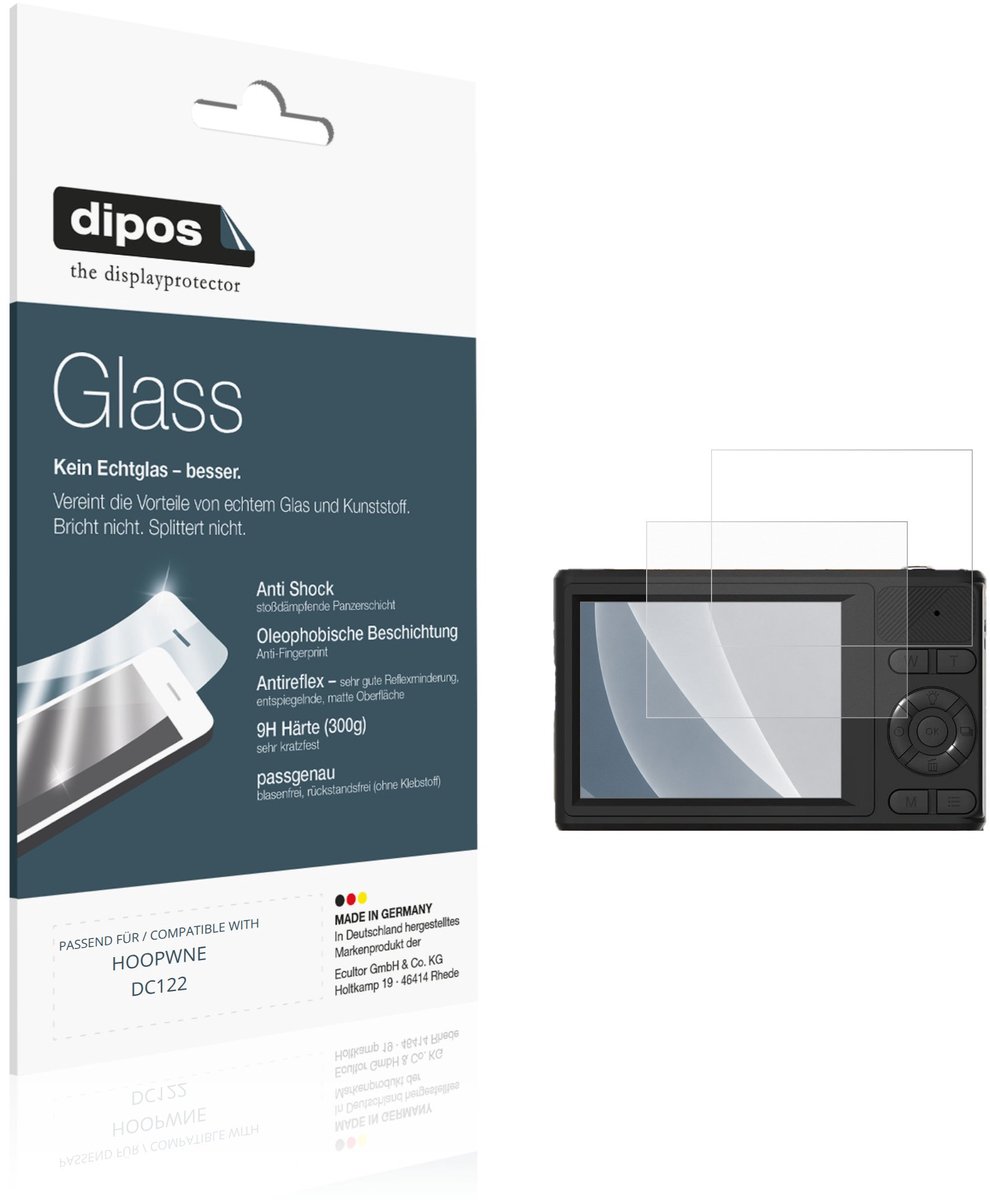 dipos – 2x Matte Pantserfolie geschikt voor HOOPWNE DC122 | 9H Screenprotector