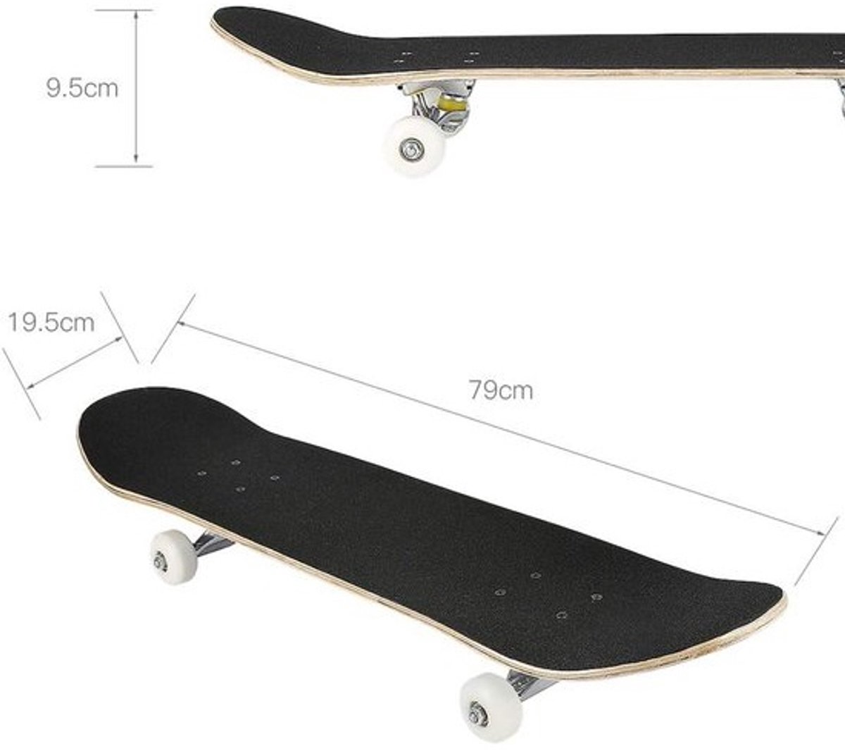 Compleet Skateboard van Canadees Esdoornhout Dubbele Kick & ABEC-7 Lagers 150kg Belasting
