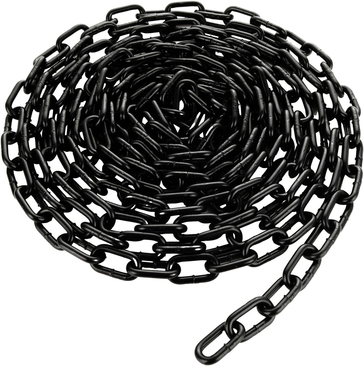Sterke zwarte stalen ketting van 6 meter en 6 mm, ideaal voor lampen, honden en afscheidingen