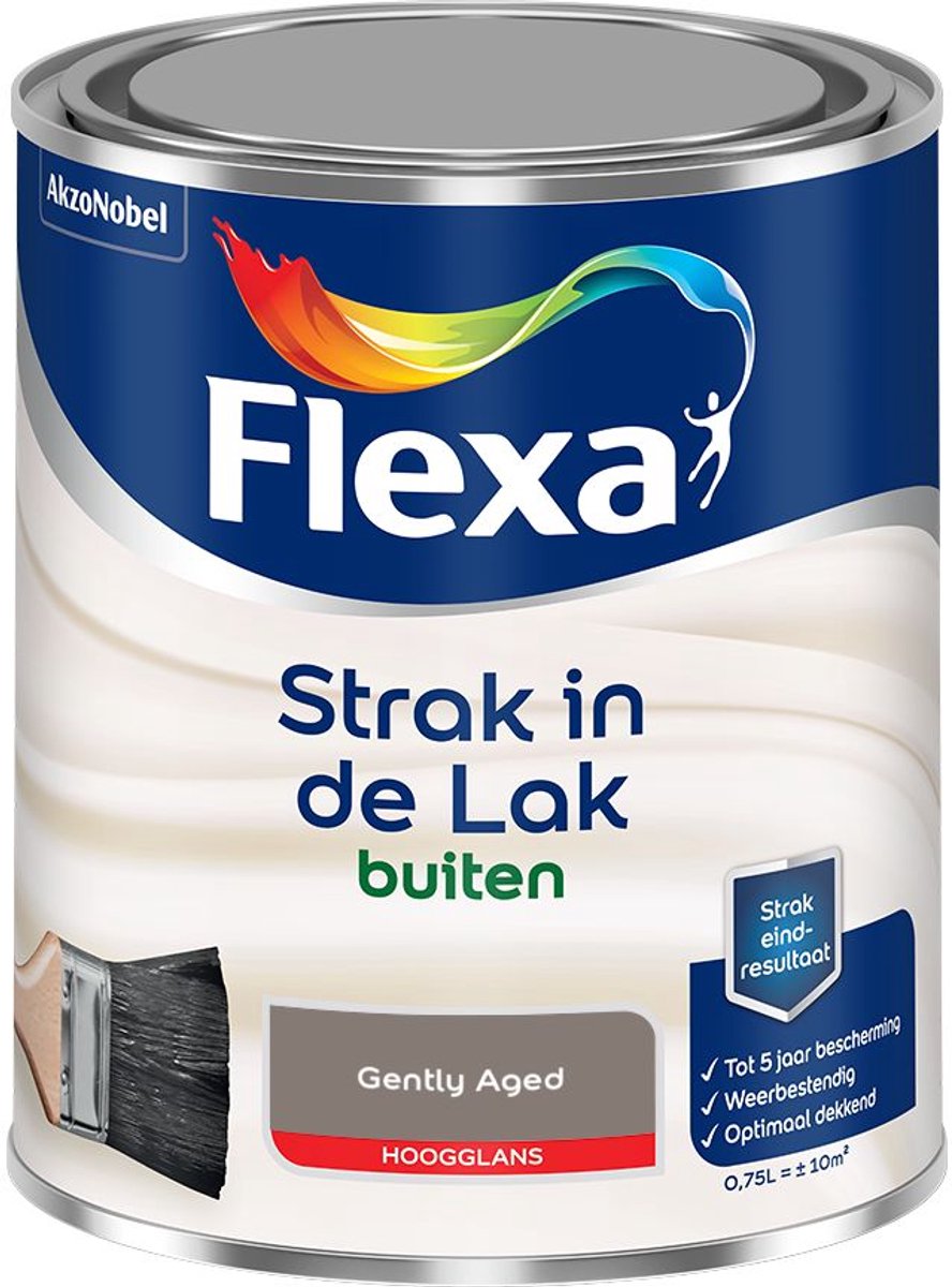 Flexa - Strak In De Lak Buitenlak Hoogglans - Gently Aged - 750 Ml - Kleur Van Het Jaar 2027