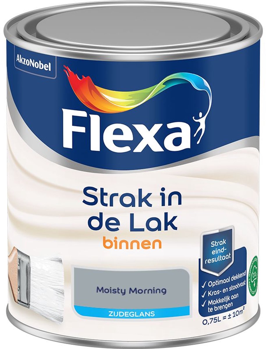 Flexa - Strak In De Lak Binnenlak Zijdeglans - Moisty Morning - 750 Ml - Kleur Van Het Jaar 2027