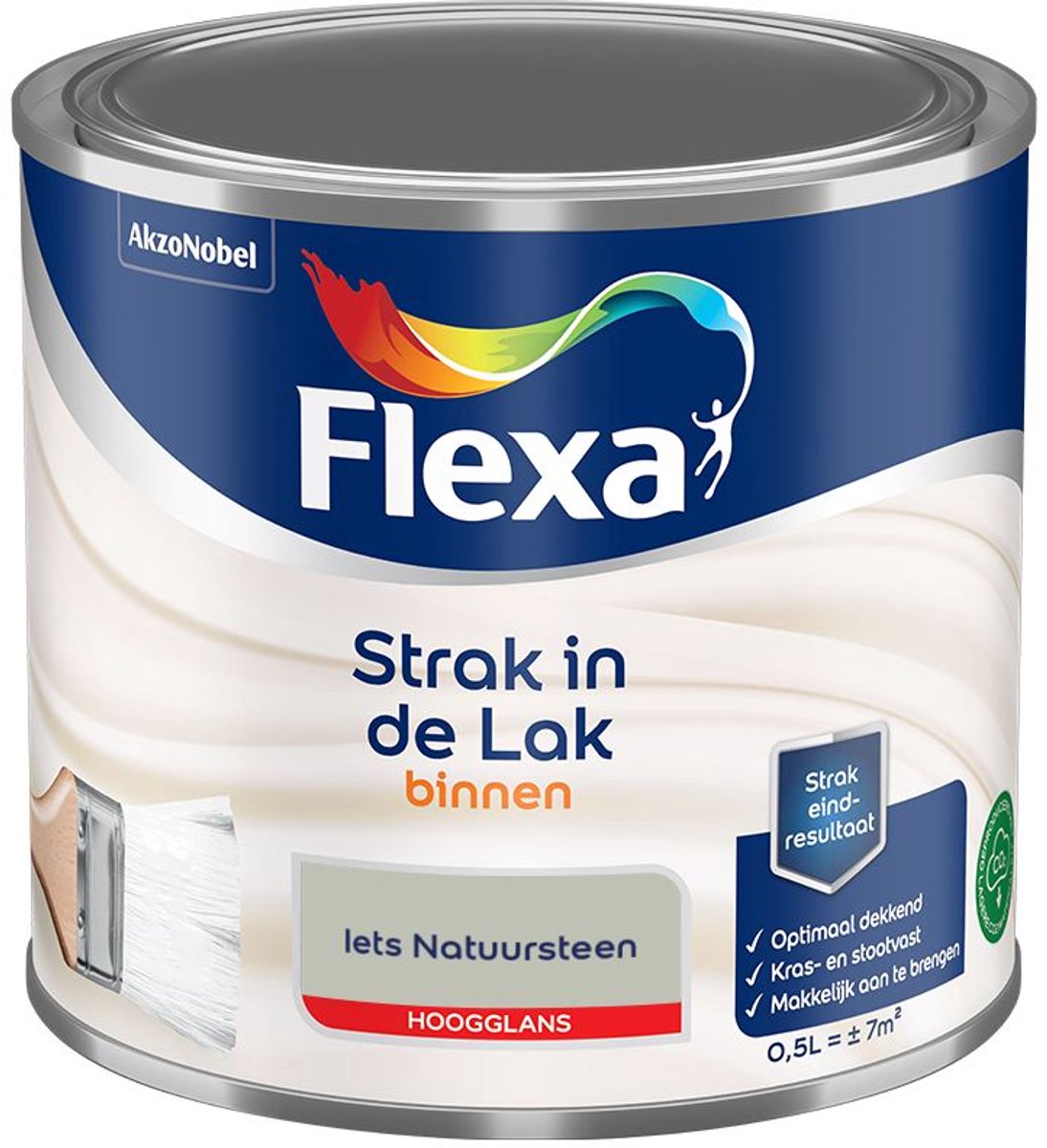 Flexa - Strak In De Lak Binnenlak Hoogglans - Iets Natuursteen - Mengverf - 500 Ml