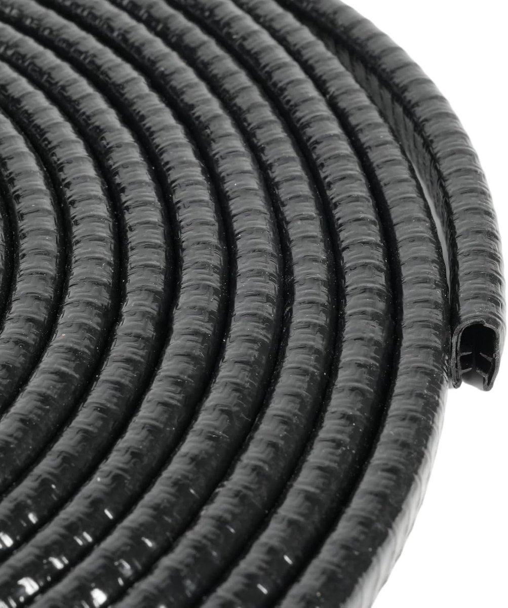 Flexibele rubberen randbescherming voor platen (1-2 mm) - ideaal voor autodeuren, deurafdichtingen en klussen, 5 m lengte (0,5 cm) voor diverse toepassingen