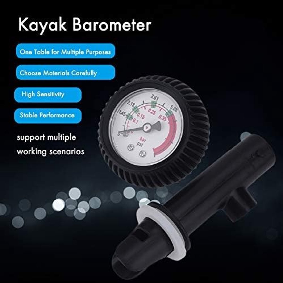 Nylon luchtdrukmeter voor kajak en vlot, ideaal voor het meten van luchtdruk en veiligheid op het water