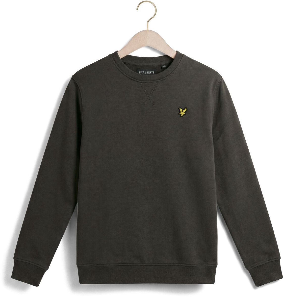 Lyle & Scott Brush Back Crew Neck Sweatshirt Truien & Vesten Jongens - Sweater - Hoodie - Vest- Donkergrijs - Maat 128/134