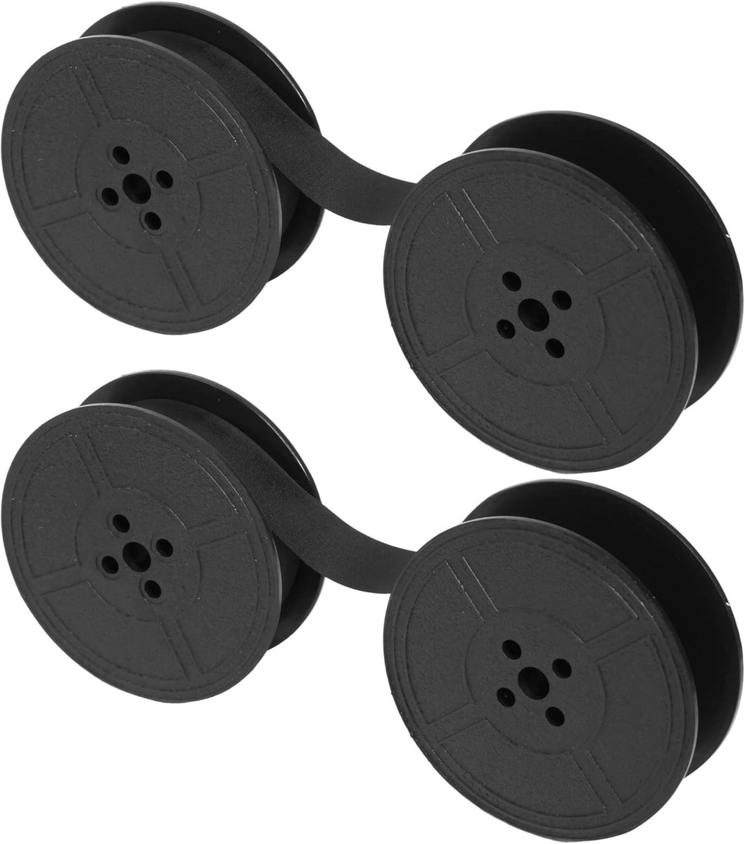 Set van 2 inktlinten voor schrijfmachines, 10 m, zwart nylon, compatibel met klassieke schrijfmachines, duurzaam en eenvoudig in gebruik, ideaal voor kantoor en creatief schrijven