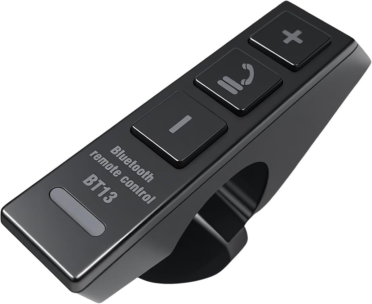 V5.0 draadloze motorfiets afstandsbediening, Bluetooth 5.0, 15M bereik, IP67 waterdicht, 25H batterijduur, Type-C opladen, voor luidspreker en handsfree bellen