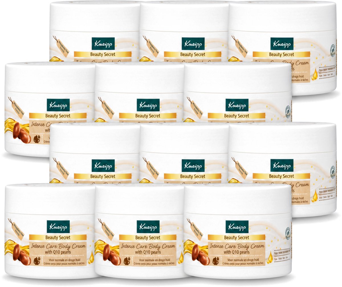 12 x Kneipp - Body crème - Beauty Secret - Met Q10 parels - 200 ml - Voordeelverpakking - 12 stuks
