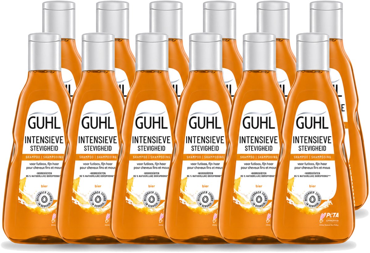 12 x Guhl - Shampoo - Intensieve Stevigheid - 250 ml - Voordeelverpakking - 12 stuks