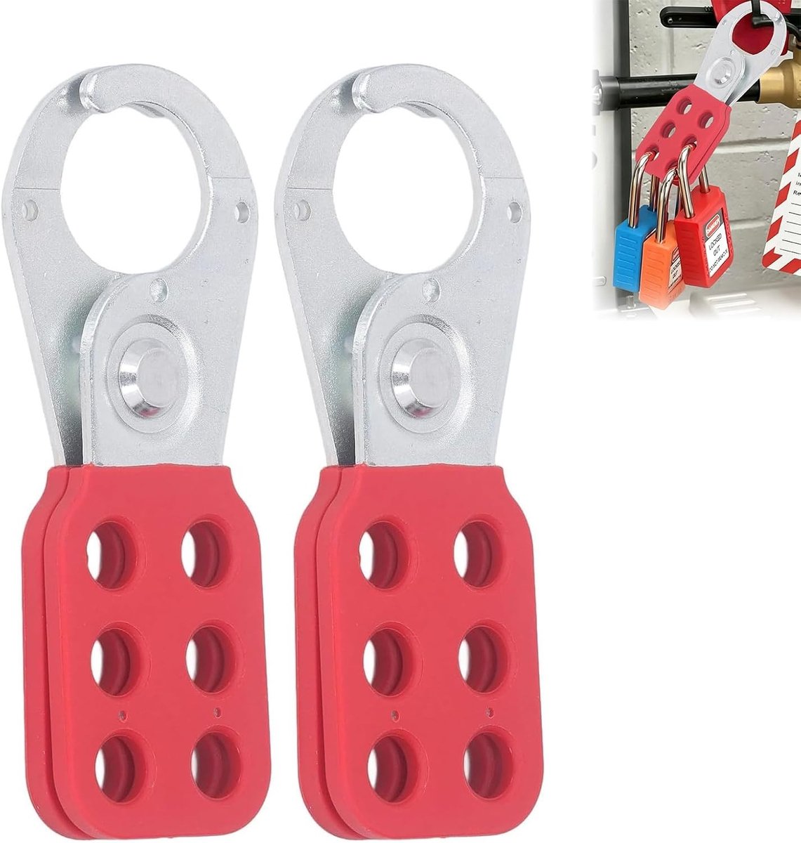 2-delige Lock Out Hasp Set van Roestvrij Staal, Veiligheidsoplossing met Nylon en Gegalvaniseerd Staal voor Betrouwbare Beveiliging