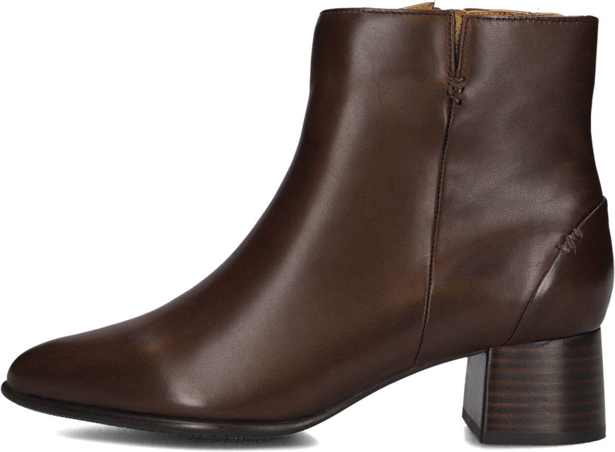 EVERYBODY Ludina Enkellaarsjes - Enkelboots met rits - Dames - Bruin - Maat 37,5